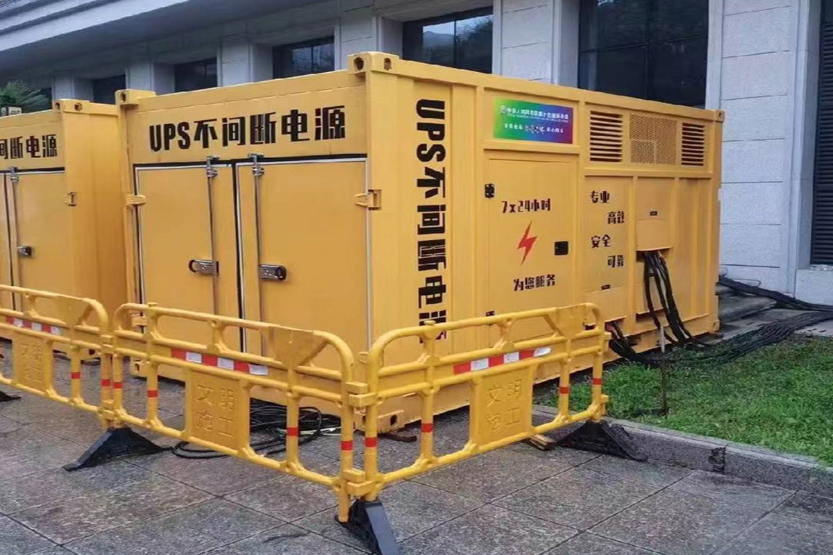 黄流镇发电机租赁施工现场
