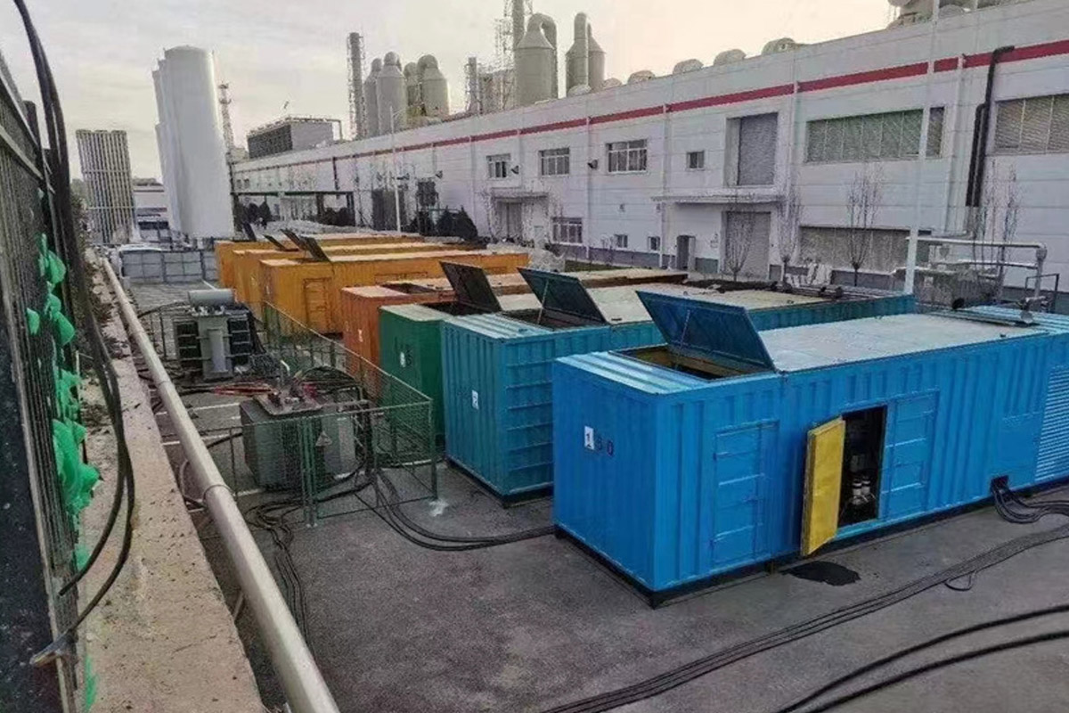 黄流镇发电机租赁施工现场